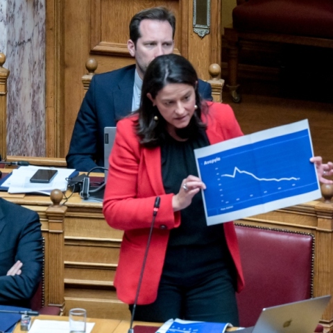 Η υπουργός Εργασίας, Νίκη Κεραμέως