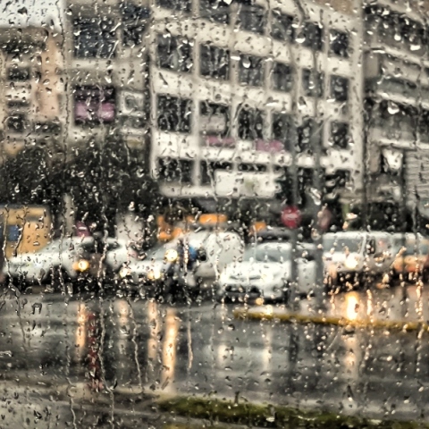 βροχή, αυτοκίνητα