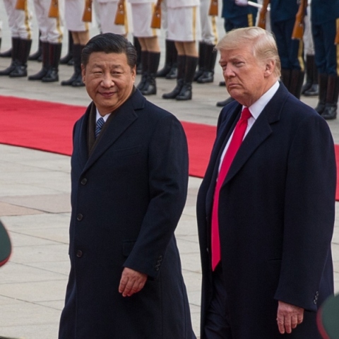 Ο Ντόναλντ Τραμπ με τον πρόεδρο της Κίνας Σι Τζινπίνγκ