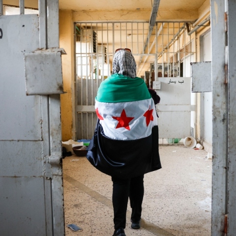 ανδρας κραταει σημαια