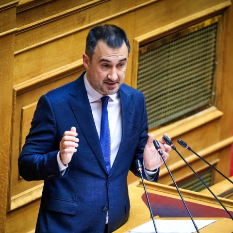 Ο πρόεδρος της Νέας Αριστεράς, Αλέξης Χαρίτσης 