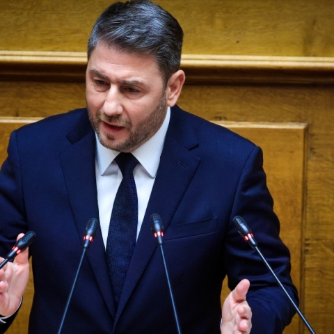 Ο πρόεδρος του ΠΑΣΟΚ Νίκος Ανδρουλάκης 