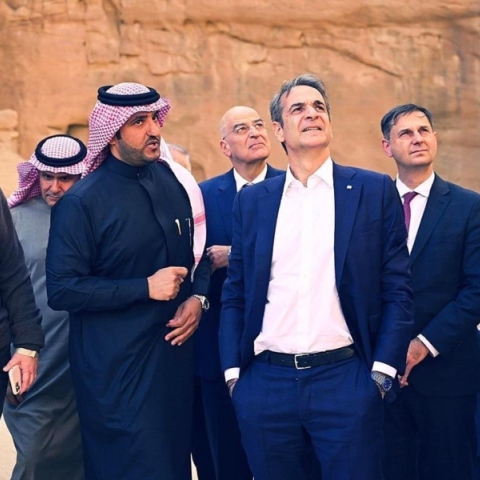 Ο Κυριάκος Μητσοτάκης με υπουργούς