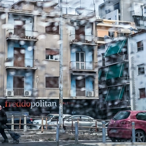 βροχη, περαστικοι