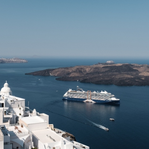 νησι, θαλασσα, σπιτια, ουρανος