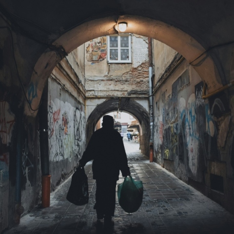 αστεγος, σοκακι