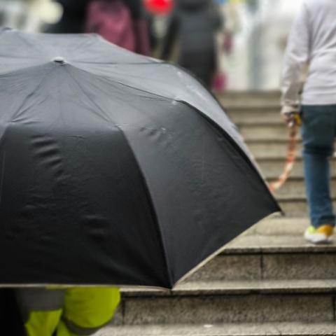 κοσμος με ομπρελες 