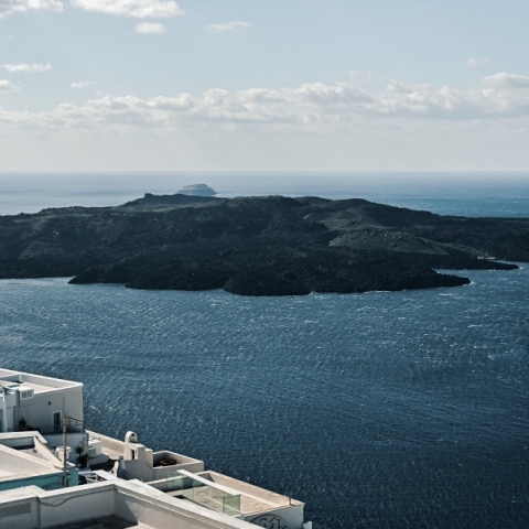 νησι, θαλασσα, ουρανος, σπιτια