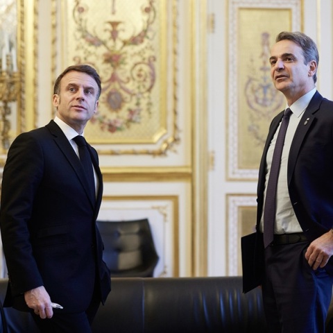 Συνάντηση Μητσοτάκη-Μακρόν: Ισχυρή η συνεργασία των δύο χωρών σε Ανατολική Μεσόγειο