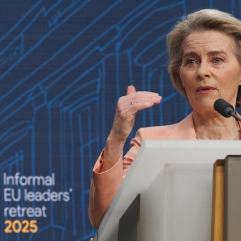 Η Πρόεδρος της Ευρωπαϊκής Επιτροπής, Ούρσουλα φον ντερ Λάιεν 