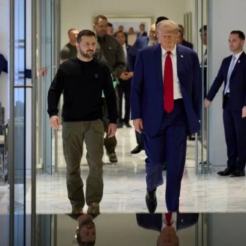 Βολοντίμιρ Ζελένσκι και Ντόναλντ Τραμπ