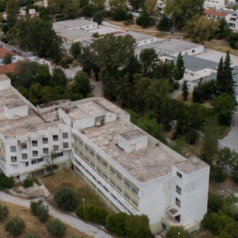 Αεροφωτογραφία του ψυχιατρικού ιδρύματος στο Δαφνί