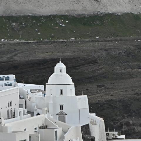 νησι, σπιτια, βραχοι