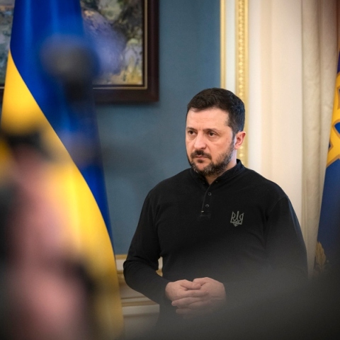 O Ουκρανός πρόεδρος Βολοντίμιρ Ζελένσκι 