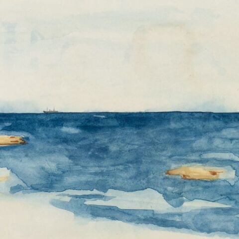 Σπύρος Βασιλείου, Θάλασσα, υδατογραφία σε χαρτί, 29,5Χ38,5cm, Εκτίμηση €700-900