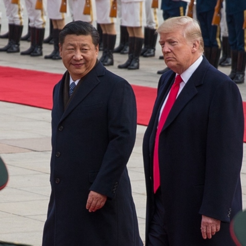 Ο Ντόναλντ Τραμπ και ο Κινέζος πρόεδρος Σι Τζινπίνγκ στο Πεκίνο, 9 Νοεμβρίου 2017
