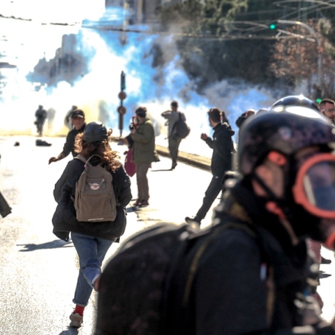 Ένταση στο κέντρο της Αθήνας