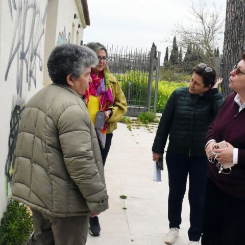 Η Υπουργός Πολιτισμού Λίνα Μενδώνη και η Έφορος Αρχαιοτήτων Αργολίδας, Άλκηστις Παπαδημητρίου, στην Αρχαία Αγορά Άργους, Δευτέρα 24 Μαρτίου 2025. (ΒΑΣΙΛΗΣ ΠΑΠΑΔΟΠΟΥΛΟΣ / EUROKINISSI)