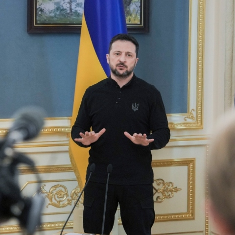 Ο Ουκρανός πρόεδρος, Βολοντίμιρ Ζελένσκι