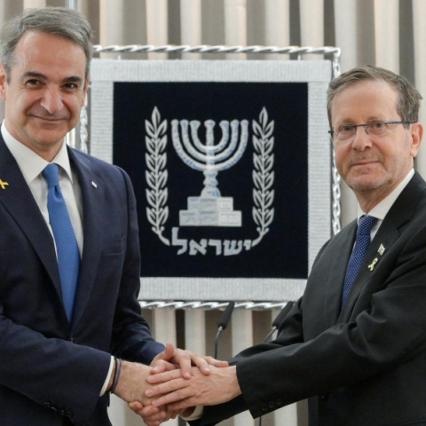 Ο Κυριάκος Μητσοτάκης με τον Ισραηλινό Πρόεδρο Ισαάκ Χέρτζογκ