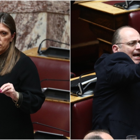Θερμό επεισόδιο Κωνσταντοπούλου - Λαζαρίδη στη Βουλή: «Το πρωί μοιρολογίστρα και το βράδυ party animal»