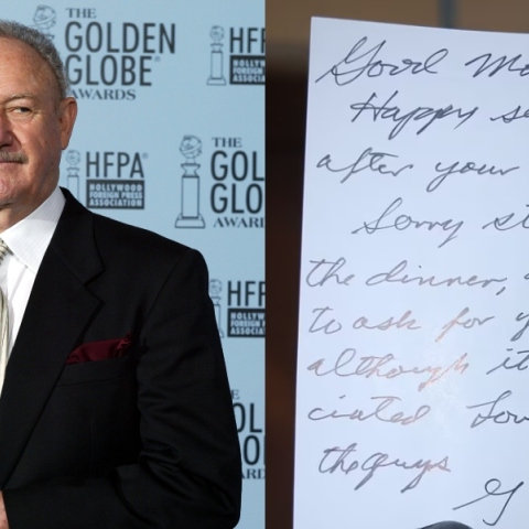 Τζιν Χάκμαν: «Καλημέρα όμορφο κορίτσι» - Στο «φως» συγκινητικές χειρόγραφες σημειώσεις προς τη σύζυγό του