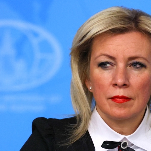 Η εκπρόσωπος του ρωσικού υπουργείου Εξωτερικών, Μαρία Ζαχάροβα 