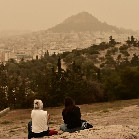 Αφρικανική σκόνη πάνω απο την Αθήνα