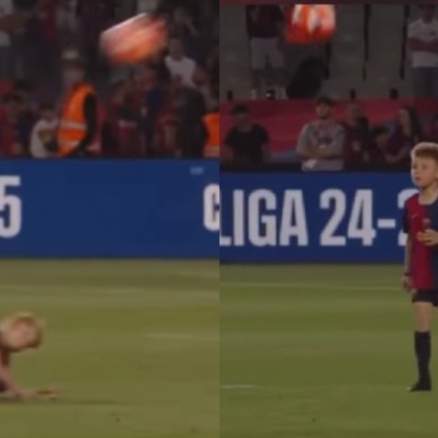 Ο τερματοφύλακας της Μπαρτσελόνα δεν έδειξε έλεος: Έπιασε και το επικό «ψαλιδάκι» του γιου του