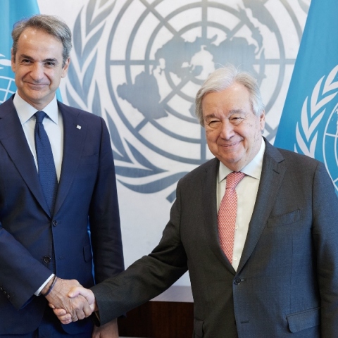 Συνάντηση Μητσοτάκη - Γκουτέρες στη Νέα Υόρκη