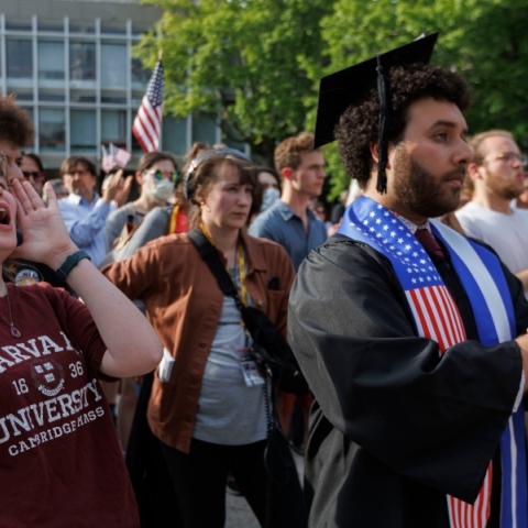 Φοιτητές του Χάρβαρντ διαδηλώνουν