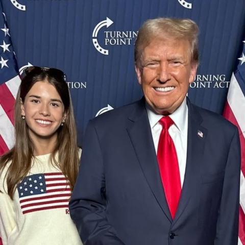 Ο Ντόναλντ Τραμπ με την εγγονή του, Κάι