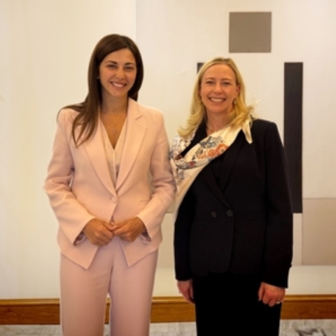 Η Υπουργός Παιδείας Σοφία Ζαχαράκη με την Πρόεδρο του Yale University, Maurie Mclinnis