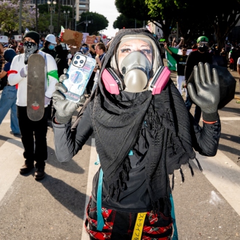 Τραμπ, Διαδηλωτής στους δρόμους του Λος Άντζελες