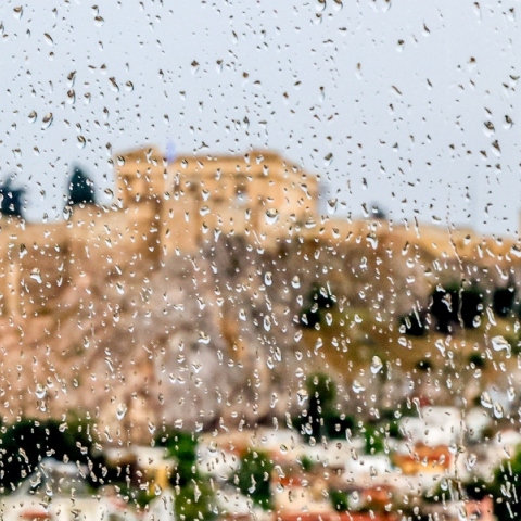 καιρός, βροχη, ακροπολη