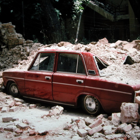 Ζημιάς στα Παλαιά Δικαστήρια, οδός Φιλικής Εταιρείας