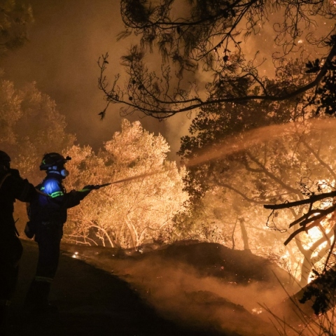 φωτια, Χίος