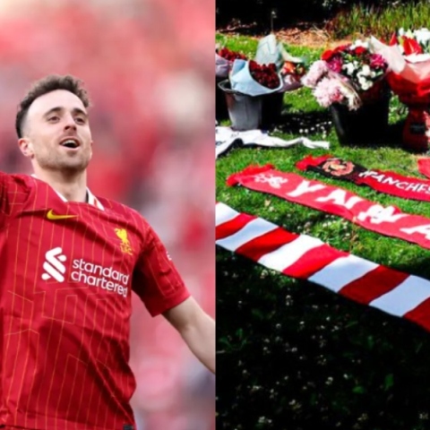 Ντιόγκο Ζότα: Ρίγη συγκίνησης στο Λίβερπουλ – Φίλαθλοι αφήνουν λουλούδια, κασκόλ και φανέλες στο Άνφιλντ