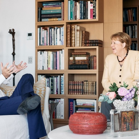 Συνάντηση Μητσοτάκη με Μέρκελ - Συζήτησαν για τις διεθνείς εξελίξεις 