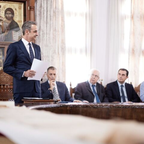 Μητσοτάκης από το Άγιο Όρος: Δεν υπάρχει καμία περίπτωση να αλλάξει ο χαρακτήρας της Αγίας Αικατερίνης του Σινά