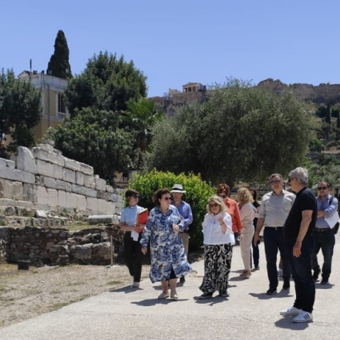 Αυτοψία της Υπουργού Πολιτισμού Λίνας Μενδώνη στην Αρχαία Αγορά