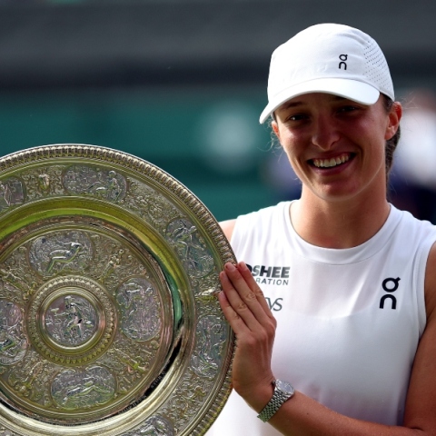 Η Ιγκα Σβιάτεκ στον τελικό του Wimbledon