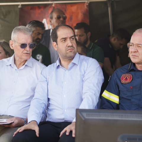 O Γιάννης Κεφαλογιάννης παρακολουθεί την άσκηση «ΔΙΑ ΠΥΡΟΣ 2025»