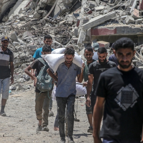 κατοικοι Γάζας, ερειπια