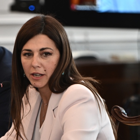 Η υπουργός Παιδείας, Θρησκευμάτων και Αθλητισμού, Σοφία Ζαχαράκη