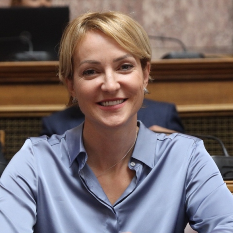 Η εκπρόσωπος Τύπου της ΝΔ Αλεξάνδρα Σδούκου