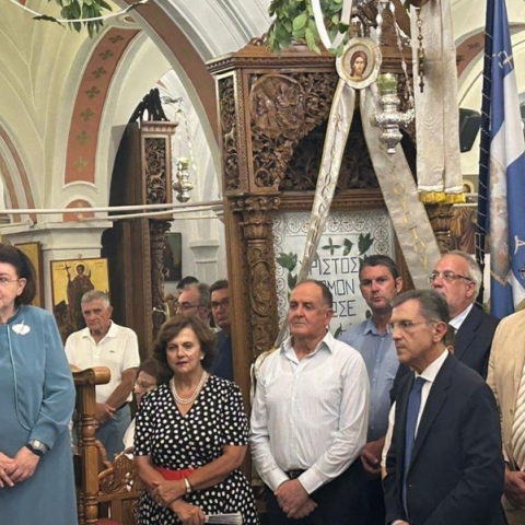Η Υπουργός Πολιτισμού Λίνα Μενδώνη εκπροσώπησε την Ελληνική Κυβέρνηση στις εορταστικές εκδηλώσεις της 5ης Αυγούστου για την 201η επέτειο, από τη Ναυμαχία της Σάμου