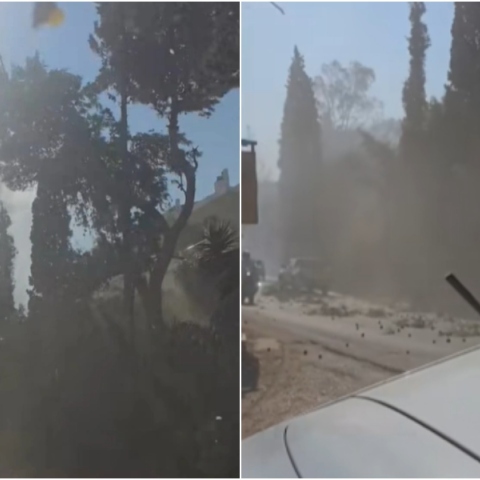 Φωτιά στην Αχαΐα: Κλαδιά έπεσαν σε αυτοκίνητα μετά από ρίψη νερού ελικοπτέρου