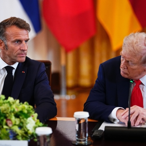 Μακρόν και Τραπμ στον Λευκό Ολικο