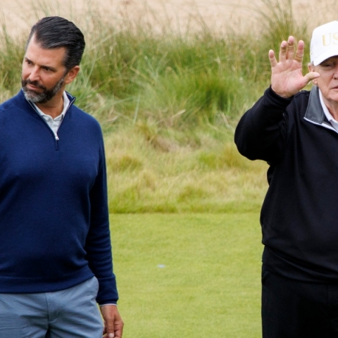 Ο Ντόναλντ Τραμπ με τον γιο του, Ντόναλντ Τραμπ Τζούνιορ